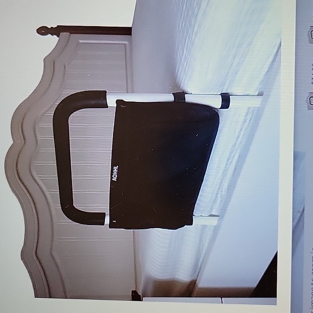 AOHHL bed rail adjustable heights support side rail storage pocket White New